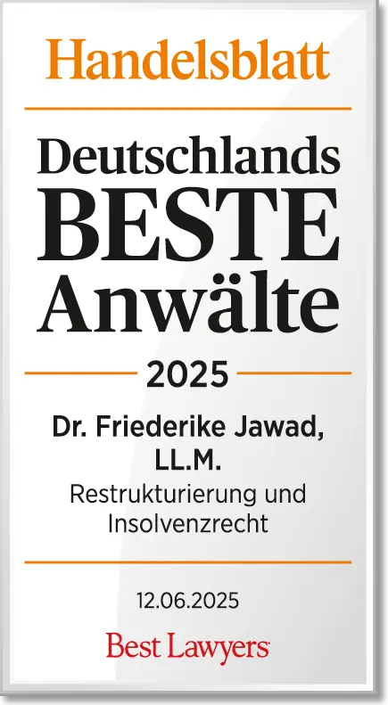 The Best Lawyers in Germany 2026 Edition -  Dr. Friederike Jawad, LL.M. -  Restructuring and Insolvency Law