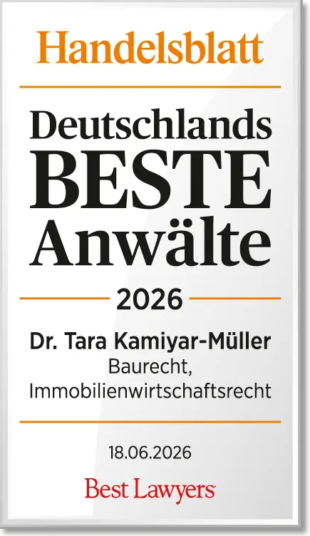 The Best Lawyers in Germany 2026 Edition - Dr. Tara Kamiyar-Müller -  Construction Law & Real Estate Law