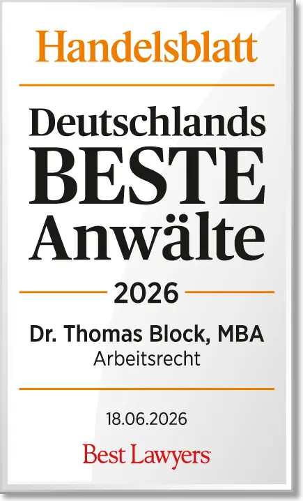 The Best Lawyers in Germany 2026 Edition - Dr. Thomas Block, MBA - Employment DE