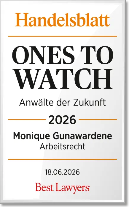 Anwälte der Zukunft 2025 -  Monique Gunawardene -  Arbeitsrecht