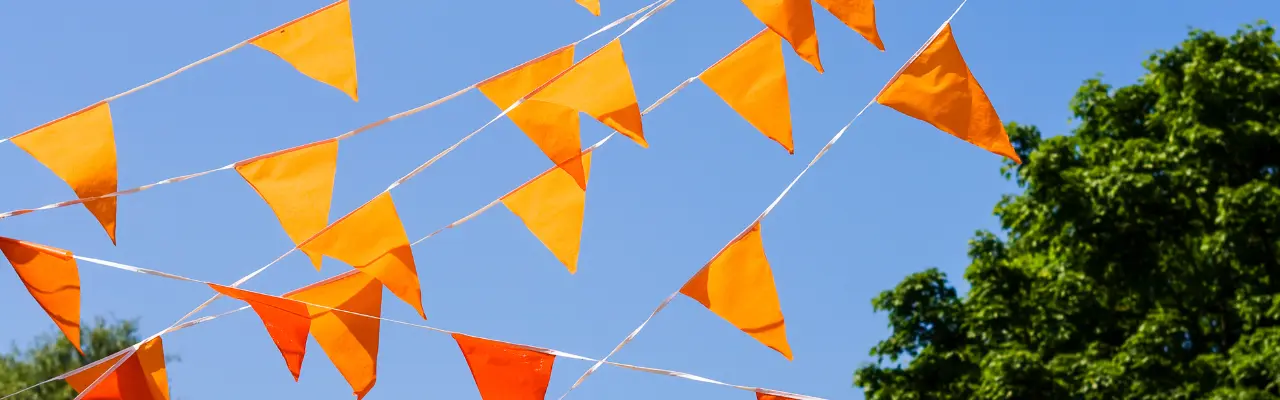Orange on top, but not in the gallery of a block of rented flats