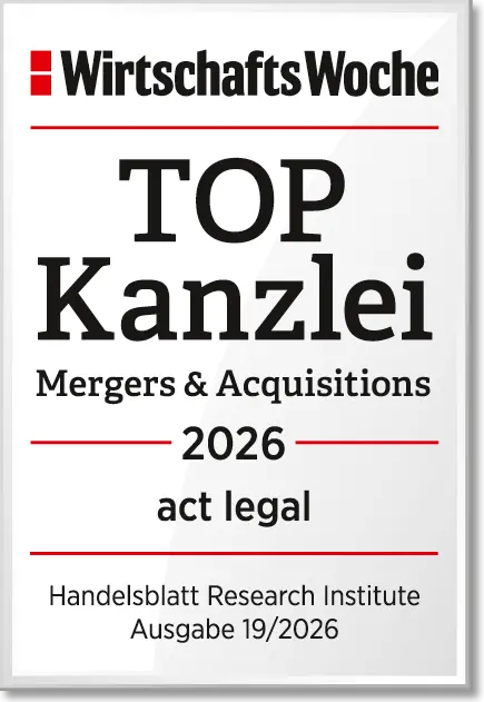 Wirtschaftswoche 2026 -  Germany - Top Law Firm M&A