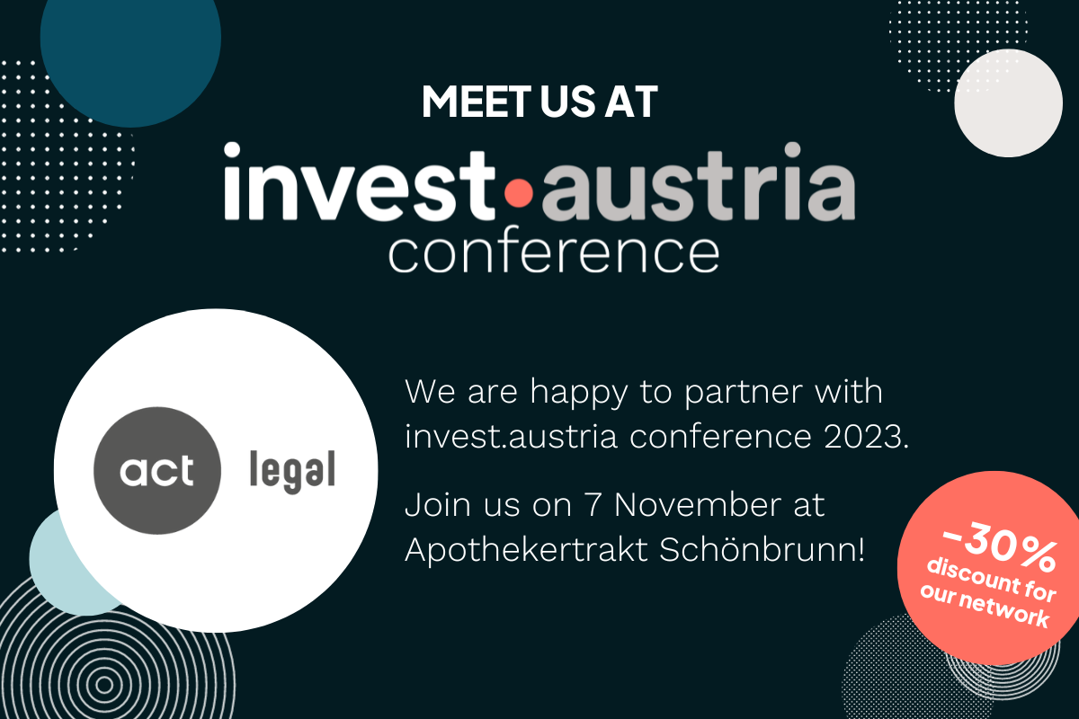 act legal @ invest.austria conference 2023 in Vienna